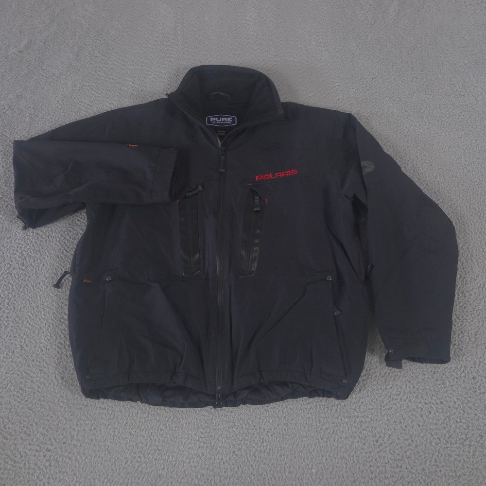 Pure Polaris Jacket Men Large Black eVent Waterproof Breathable Snowmobile Shell
